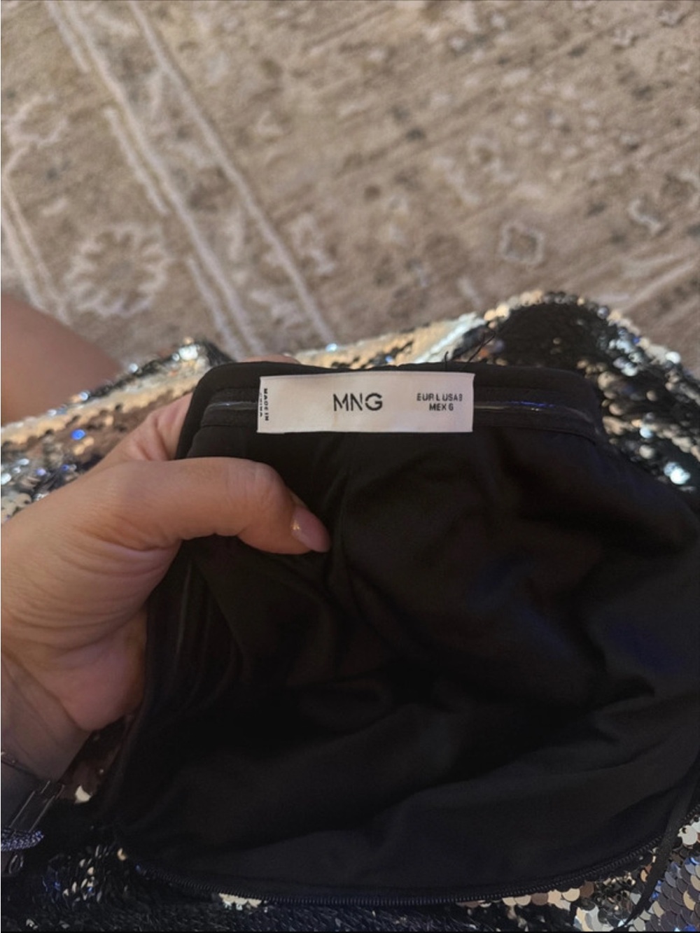 Mango Silver Sequin Maxi Dress - Picture 3 of 4